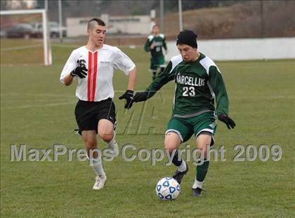 Thumbnail 3 in Center Moriches vs. Marcellus (NYSPHSAA Class B Final) photogallery.