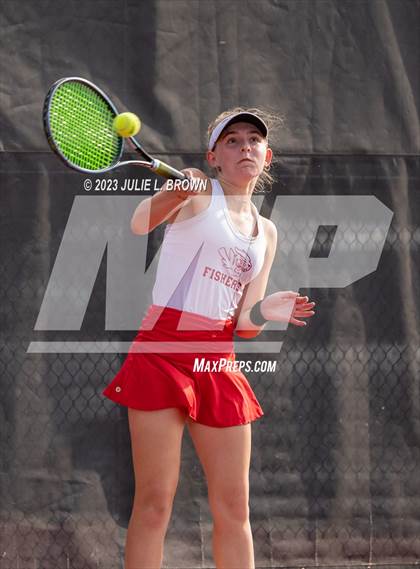 Thumbnail 3 in North Central vs Fishers (IHSAA Fishers Regional Team Doubles) photogallery.
