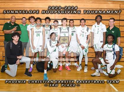 Thumbnail 2 in Mountain Ridge vs. Phoenix Christian (Sunnyslope Hoopsgiving Basketball Tournament) photogallery.
