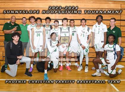 Thumbnail 3 in Mountain Ridge vs. Phoenix Christian (Sunnyslope Hoopsgiving Basketball Tournament) photogallery.