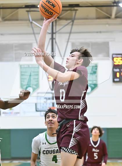 Thumbnail 3 in Mountain Ridge vs. Phoenix Christian (Sunnyslope Hoopsgiving Basketball Tournament) photogallery.