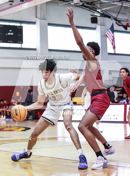 Thumbnail 1 in Oak Park vs St. Pius X-St. Matthias Academy (So Cal Showdown) photogallery.