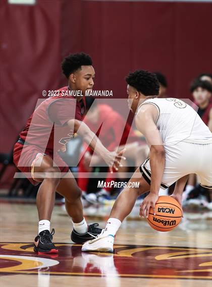 Thumbnail 1 in Oak Park vs St. Pius X-St. Matthias Academy (So Cal Showdown) photogallery.