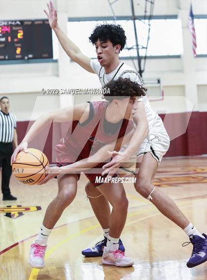 Thumbnail 2 in Oak Park vs St. Pius X-St. Matthias Academy (So Cal Showdown) photogallery.