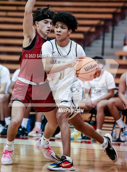 Thumbnail 2 in Oak Park vs St. Pius X-St. Matthias Academy (So Cal Showdown) photogallery.