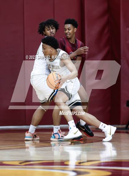 Thumbnail 3 in Oak Park vs St. Pius X-St. Matthias Academy (So Cal Showdown) photogallery.