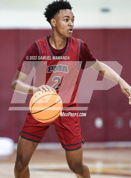 Thumbnail 2 in Oak Park vs St. Pius X-St. Matthias Academy (So Cal Showdown) photogallery.