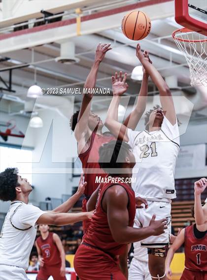 Thumbnail 3 in Oak Park vs St. Pius X-St. Matthias Academy (So Cal Showdown) photogallery.
