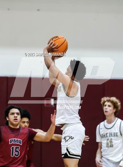 Thumbnail 3 in Oak Park vs St. Pius X-St. Matthias Academy (So Cal Showdown) photogallery.