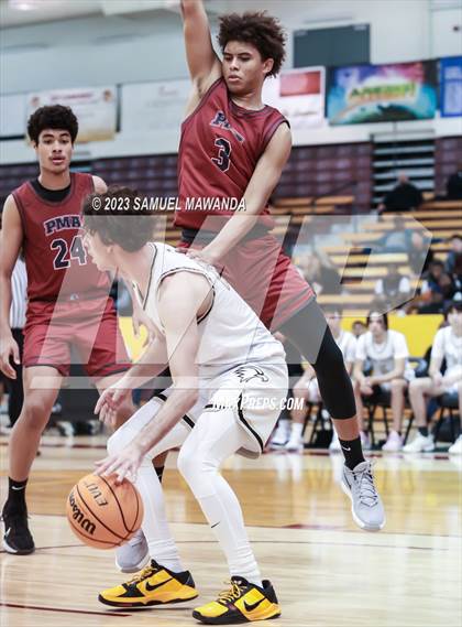 Thumbnail 2 in Oak Park vs St. Pius X-St. Matthias Academy (So Cal Showdown) photogallery.