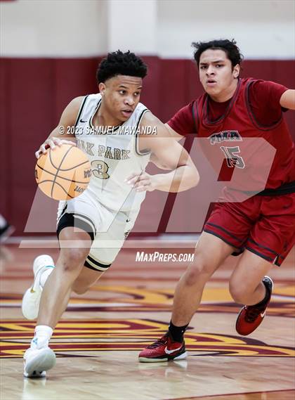 Thumbnail 2 in Oak Park vs St. Pius X-St. Matthias Academy (So Cal Showdown) photogallery.