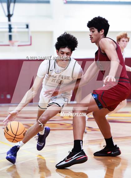 Thumbnail 2 in Oak Park vs St. Pius X-St. Matthias Academy (So Cal Showdown) photogallery.
