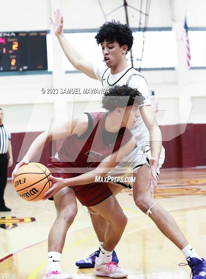 Thumbnail 3 in Oak Park vs St. Pius X-St. Matthias Academy (So Cal Showdown) photogallery.