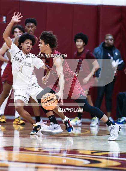 Thumbnail 3 in Oak Park vs St. Pius X-St. Matthias Academy (So Cal Showdown) photogallery.