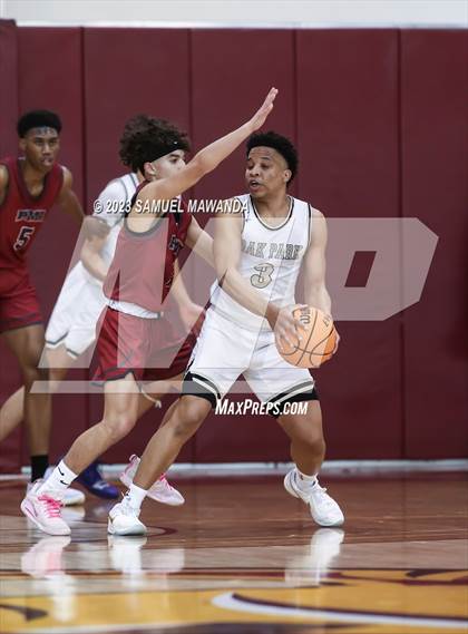 Thumbnail 1 in Oak Park vs St. Pius X-St. Matthias Academy (So Cal Showdown) photogallery.