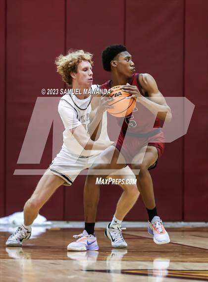 Thumbnail 2 in Oak Park vs St. Pius X-St. Matthias Academy (So Cal Showdown) photogallery.