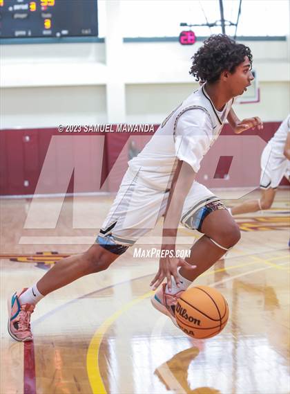 Thumbnail 1 in Oak Park vs St. Pius X-St. Matthias Academy (So Cal Showdown) photogallery.
