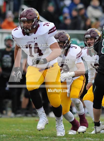 Thumbnail 3 in Glenbard West vs. Loyola Academy (IHSA 8A Semifinal Playoff) photogallery.