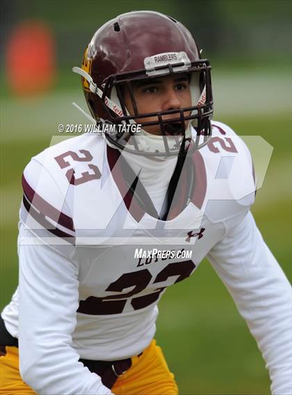 Thumbnail 2 in Glenbard West vs. Loyola Academy (IHSA 8A Semifinal Playoff) photogallery.