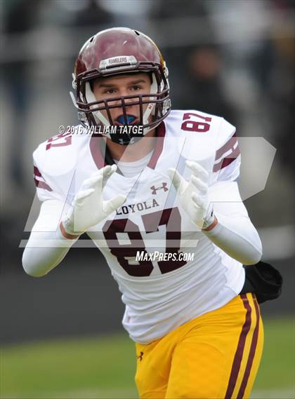 Thumbnail 1 in Glenbard West vs. Loyola Academy (IHSA 8A Semifinal Playoff) photogallery.