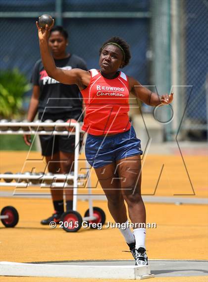Thumbnail 2 in CIF NCS Masters Track and Field Championships (Girls Shot Put) photogallery.
