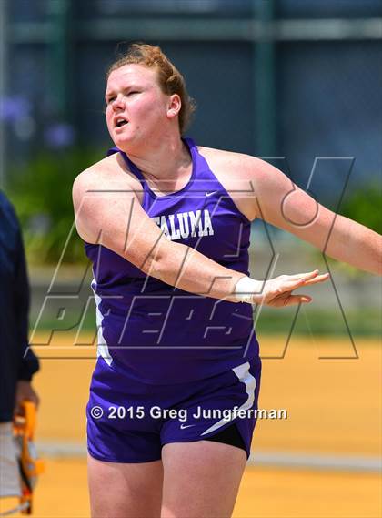 Thumbnail 2 in CIF NCS Masters Track and Field Championships (Girls Shot Put) photogallery.