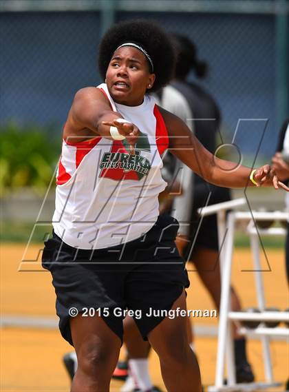 Thumbnail 3 in CIF NCS Masters Track and Field Championships (Girls Shot Put) photogallery.