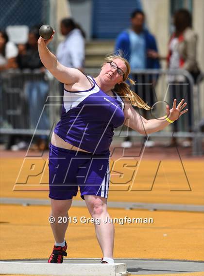 Thumbnail 2 in CIF NCS Masters Track and Field Championships (Girls Shot Put) photogallery.