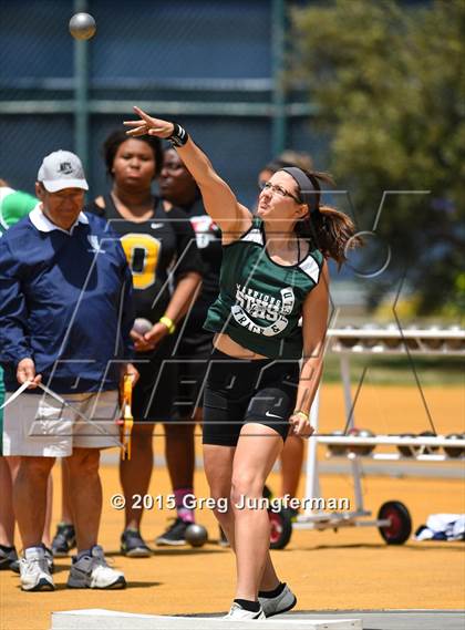 Thumbnail 3 in CIF NCS Masters Track and Field Championships (Girls Shot Put) photogallery.