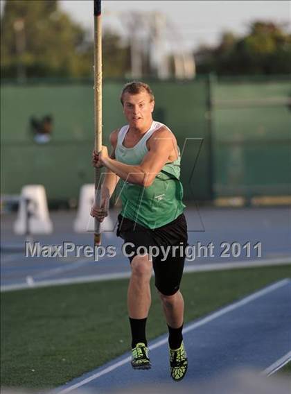 Thumbnail 2 in CIF SS Masters Track & Field Championships (Boys Pole Vault) photogallery.