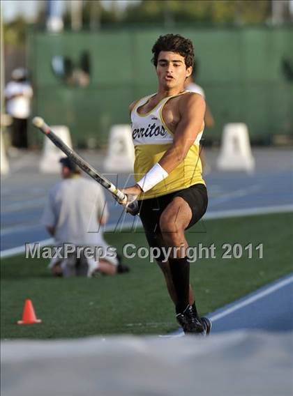 Thumbnail 1 in CIF SS Masters Track & Field Championships (Boys Pole Vault) photogallery.