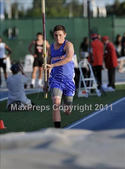 Thumbnail 1 in CIF SS Masters Track & Field Championships (Boys Pole Vault) photogallery.