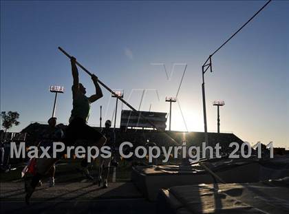 Thumbnail 3 in CIF SS Masters Track & Field Championships (Boys Pole Vault) photogallery.