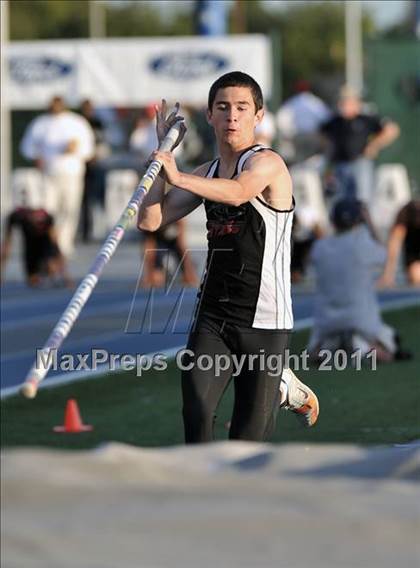 Thumbnail 3 in CIF SS Masters Track & Field Championships (Boys Pole Vault) photogallery.
