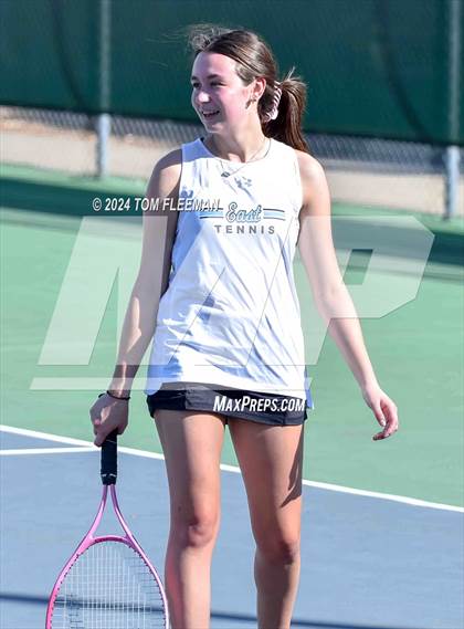 Thumbnail 2 in JV: Sunflower League Girl's JV Dual (Shawnee Mission South) photogallery.