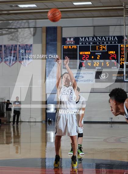 Thumbnail 2 in West Ranch vs. Loyola (Rose City Roundball Classic) photogallery.