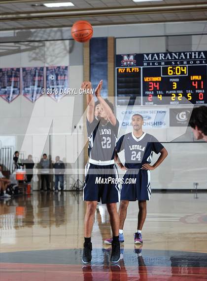 Thumbnail 1 in West Ranch vs. Loyola (Rose City Roundball Classic) photogallery.