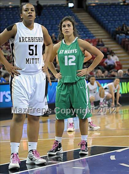 Thumbnail 3 in St. Mary's vs. Archbishop Mitty (CIF D2 NorCal Regional Final) photogallery.