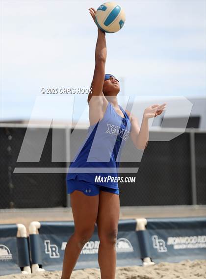 Thumbnail 1 in Xavier College Prep vs. Salpointe Catholic (CatBox Classic Beach Invitational) photogallery.