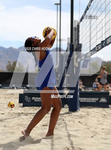 Thumbnail 1 in Xavier College Prep vs. Salpointe Catholic (CatBox Classic Beach Invitational) photogallery.