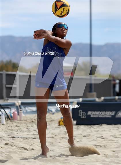 Thumbnail 3 in Xavier College Prep vs. Salpointe Catholic (CatBox Classic Beach Invitational) photogallery.