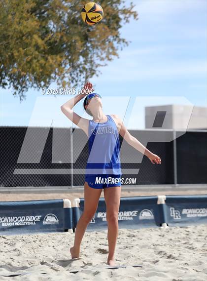 Thumbnail 3 in Xavier College Prep vs. Salpointe Catholic (CatBox Classic Beach Invitational) photogallery.