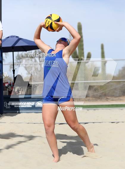 Thumbnail 3 in Xavier College Prep vs. Salpointe Catholic (CatBox Classic Beach Invitational) photogallery.