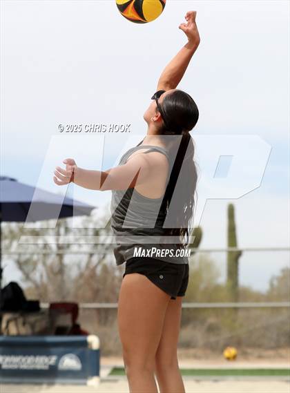 Thumbnail 3 in Xavier College Prep vs. Salpointe Catholic (CatBox Classic Beach Invitational) photogallery.