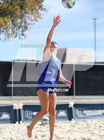 Thumbnail 1 in Xavier College Prep vs. Salpointe Catholic (CatBox Classic Beach Invitational) photogallery.