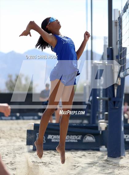 Thumbnail 3 in Xavier College Prep vs. Salpointe Catholic (CatBox Classic Beach Invitational) photogallery.