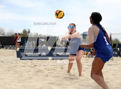 Thumbnail 2 in Xavier College Prep vs. Salpointe Catholic (CatBox Classic Beach Invitational) photogallery.