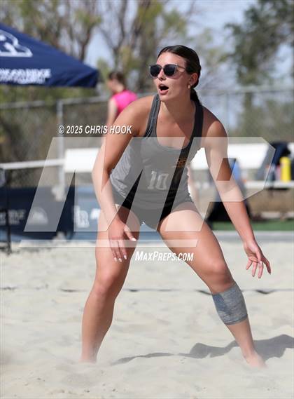 Thumbnail 3 in Xavier College Prep vs. Salpointe Catholic (CatBox Classic Beach Invitational) photogallery.