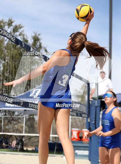 Thumbnail 2 in Xavier College Prep vs. Salpointe Catholic (CatBox Classic Beach Invitational) photogallery.