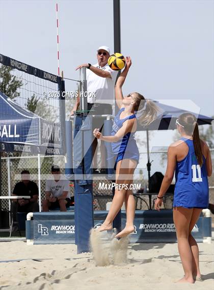 Thumbnail 2 in Xavier College Prep vs. Salpointe Catholic (CatBox Classic Beach Invitational) photogallery.